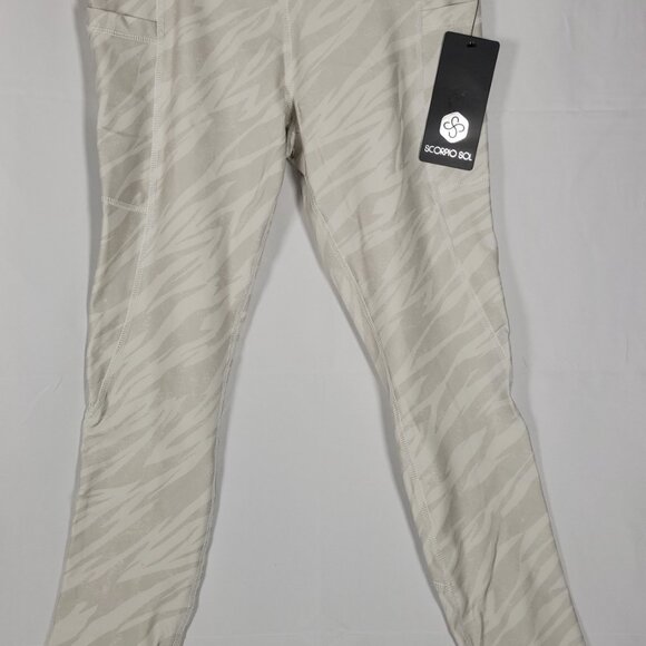 NWT Scorpio Sol Vinyasa High Waist Leggings - Latte Zebra - Picture 1 of 7